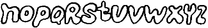 Feelin Tropical Outline Thick Rough otf (400) Font LOWERCASE