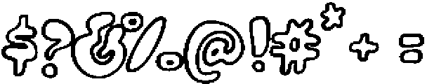 Feelin Tropical Outline Thick otf (400) Font OTHER CHARS