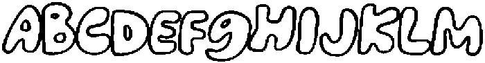 Feelin Tropical Outline Thick otf (400) Font UPPERCASE