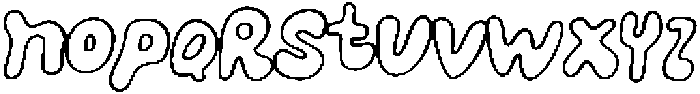 Feelin Tropical Outline otf (400) Font LOWERCASE