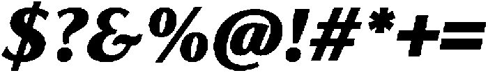 Feldora Extra Bold Italic otf (700) Font OTHER CHARS