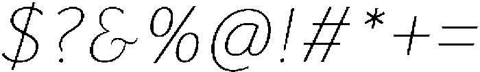 Feldora Extra Light Italic otf (200) Font OTHER CHARS