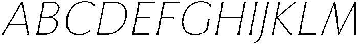 Feldora Extra Light Italic otf (200) Font UPPERCASE