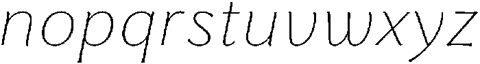 Feldora Extra Light Italic otf (200) Font LOWERCASE
