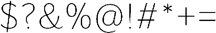 Feldora Extra Light otf (200) Font OTHER CHARS