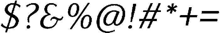 Feldora Italic otf (400) Font OTHER CHARS
