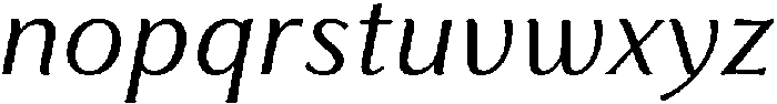 Feldora Italic otf (400) Font LOWERCASE