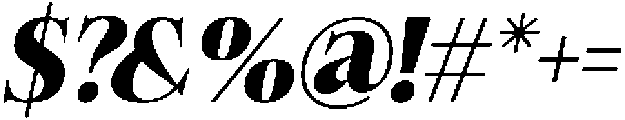 Felgiora Extra Bold Italic otf (700) Font OTHER CHARS