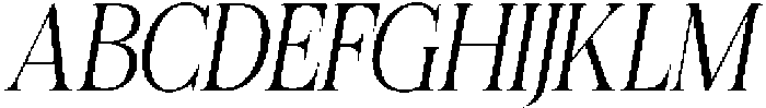 Felgiora Extra Light Italic Condensed otf (200) Font UPPERCASE