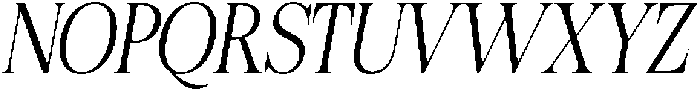 Felgiora Extra Light Italic Condensed otf (200) Font UPPERCASE