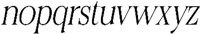 Felgiora Extra Light Italic Condensed otf (200) Font LOWERCASE