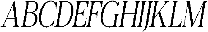 Felgiora Extra Light Italic Extra Condensed otf (200) Font UPPERCASE