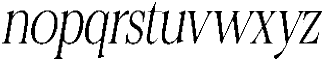 Felgiora Extra Light Italic Extra Condensed otf (200) Font LOWERCASE