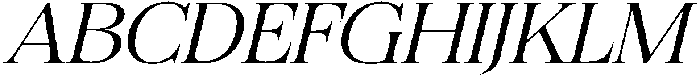 Felgiora Extra Light Italic Extra Expanded otf (200) Font UPPERCASE