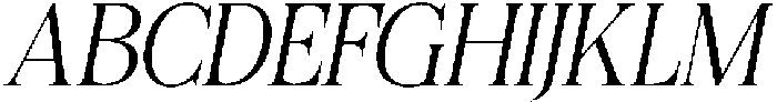 Felgiora Extra Light Italic Semi Condensed otf (200) Font UPPERCASE