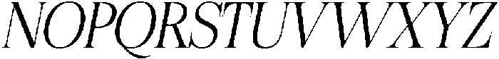 Felgiora Extra Light Italic Semi Condensed otf (200) Font UPPERCASE