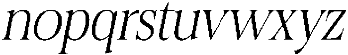Felgiora Extra Light Italic Semi Condensed otf (200) Font LOWERCASE