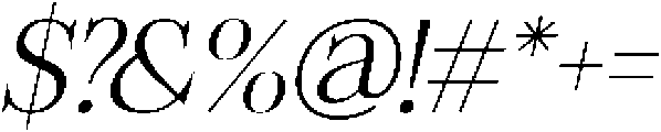 Felgiora Extra Light Italic Semi Expanded otf (200) Font OTHER CHARS