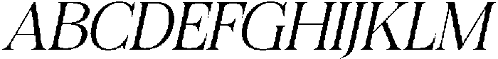 Felgiora Extra Light Italic Semi Expanded otf (200) Font UPPERCASE