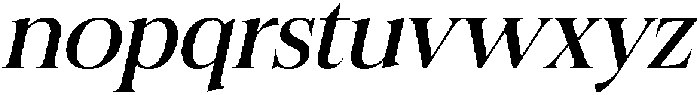 Felgiora Italic Expanded otf (400) Font LOWERCASE