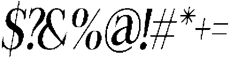 Felgiora Italic Extra Condensed otf (400) Font OTHER CHARS