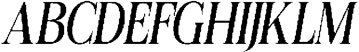 Felgiora Italic Extra Condensed otf (400) Font UPPERCASE
