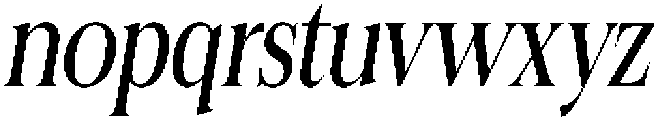 Felgiora Italic Extra Condensed otf (400) Font LOWERCASE