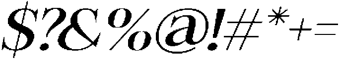 Felgiora Italic Extra Expanded otf (400) Font OTHER CHARS