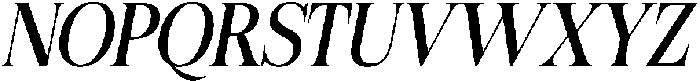 Felgiora Italic Semi Condensed otf (400) Font UPPERCASE