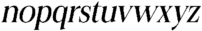 Felgiora Italic Semi Condensed otf (400) Font LOWERCASE