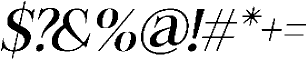 Felgiora Italic Semi Expanded otf (400) Font OTHER CHARS