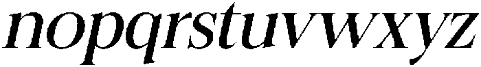 Felgiora Italic Semi Expanded otf (400) Font LOWERCASE