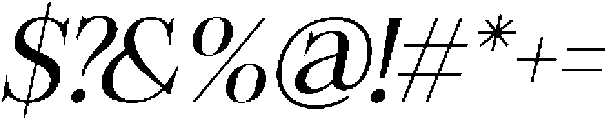 Felgiora Light Italic Semi Expanded otf (300) Font OTHER CHARS
