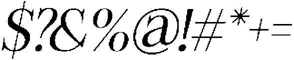 Felgiora Light Italic otf (300) Font OTHER CHARS