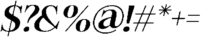 Felgiora Medium Italic Expanded otf (500) Font OTHER CHARS