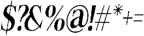 Felgiora Medium Italic Extra Condensed otf (500) Font OTHER CHARS