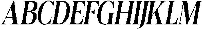 Felgiora Medium Italic Extra Condensed otf (500) Font UPPERCASE
