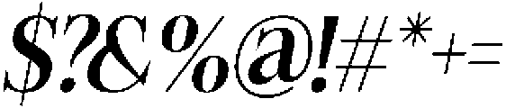 Felgiora Medium Italic Semi Condensed otf (500) Font OTHER CHARS