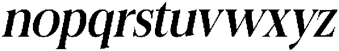 Felgiora Medium Italic Semi Condensed otf (500) Font LOWERCASE