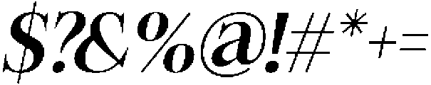 Felgiora Medium Italic otf (500) Font OTHER CHARS