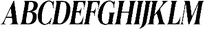 Felgiora Semi Bold Italic Extra Condensed otf (600) Font UPPERCASE