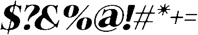 Felgiora Soft Bold Expanded Italic otf (700) Font OTHER CHARS