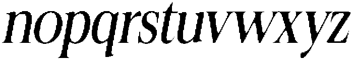 Felgiora Soft Condensed Italic otf (400) Font LOWERCASE
