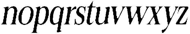 Felgiora Soft ExtraCondensed Italic otf (400) Font LOWERCASE