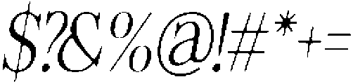 Felgiora Soft ExtraLight Condensed Italic otf (200) Font OTHER CHARS