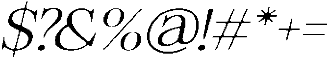 Felgiora Soft ExtraLight ExtraExpanded Italic otf (200) Font OTHER CHARS