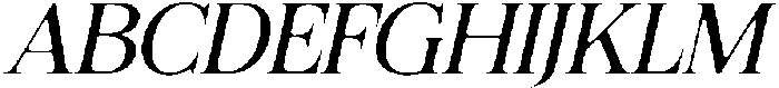 Felgiora Soft Light Expanded Italic otf (300) Font UPPERCASE