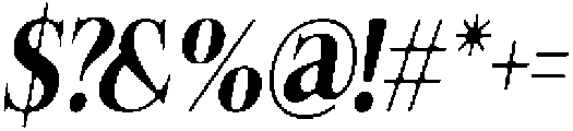 Felgiora Soft SemiBold Condensed Italic otf (600) Font OTHER CHARS