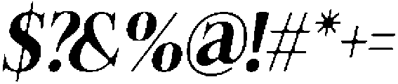 Felgiora Soft SemiBold SemiCondensed Italic otf (600) Font OTHER CHARS