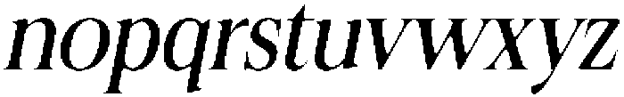 Felgiora Soft SemiCondensed Italic otf (400) Font LOWERCASE